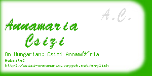 annamaria csizi business card